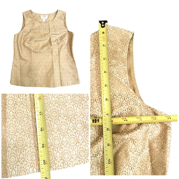❌SOLD❌ VINTAGE NWT Talbots 100% SILK Women's Damask Pattern Suit Size 4 Petite - Picture 6 of 11